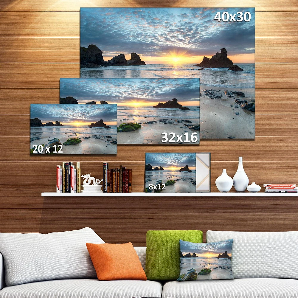 Designart Beautiful Porthcothan Bay Canvas Wall Art