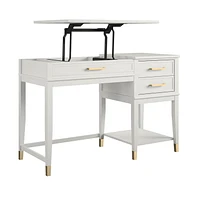 CosmoLiving by Cosmopolitan Westerleigh Lift-Top Computer Desk, Graphite Gray