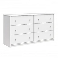 Ameriwood Home Ellwyn 6 Drawer Wide Dresser, White