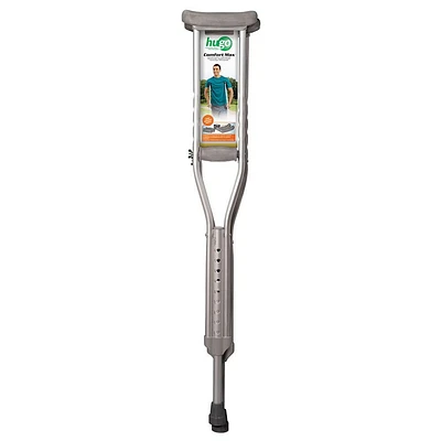 Béquilles légères en aluminium à bouton poussoir pour ajustement rapide Comfort Max de Hugo