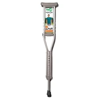 Hugo Silver Lightweight Adjustable Aluminum Crutches, Adult