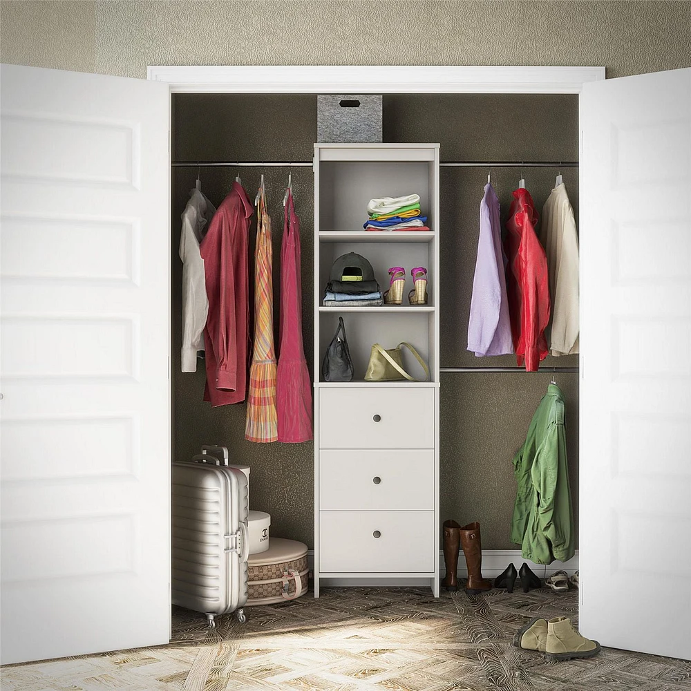 Beckett Closet Storage Organizer, White