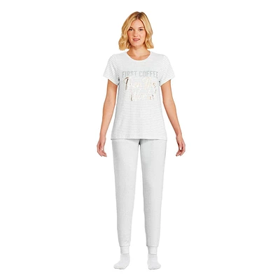 George Women's Hacci Pajamas 2-Piece Set
