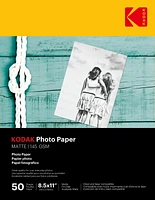 Kodak Photo Paper, 8.5" x 11", 50 Sheets, Matte