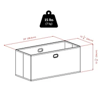 Torino 3-PC Set Folding Bookcase w/ Fabric Basket