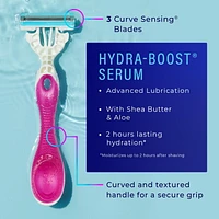 Hydro Silk 3 Blade Disposables Razors, Pack of 4, Razors