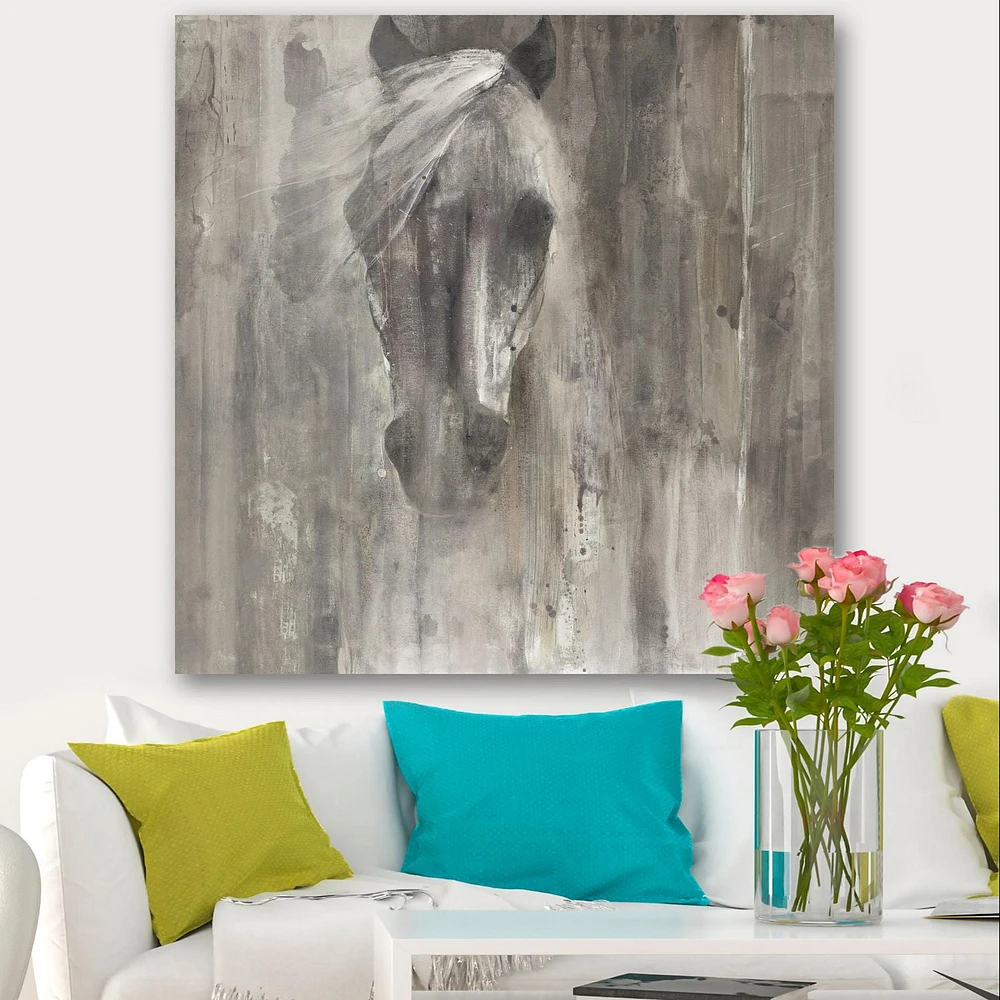 Designart Farmhouse Horse Canvas Wall Art