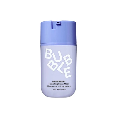 Masque Crème de Nuit Hydratant et Revitalisant Over Night Bubble Skincare, Masque à Laisser Poser, Tous Types de Peau, 1,7 fl oz / 50 ml Masque Crème de Nuit Over Night Bubble