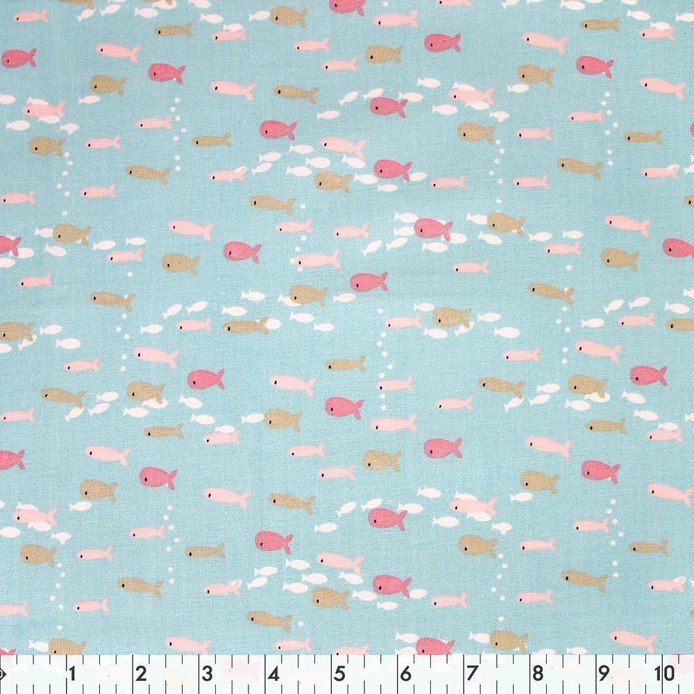 Fabric Creations Beautiful Mermaids Fat Quarter Pre-Cut Fabric Bundle - 18" x 21" / 45cm x 53cm, 5pcs x 18" x 21" / 45cm x 53cm