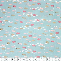 Fabric Creations Beautiful Mermaids Fat Quarter Pre-Cut Fabric Bundle - 18" x 21" / 45cm x 53cm, 5pcs x 18" x 21" / 45cm x 53cm