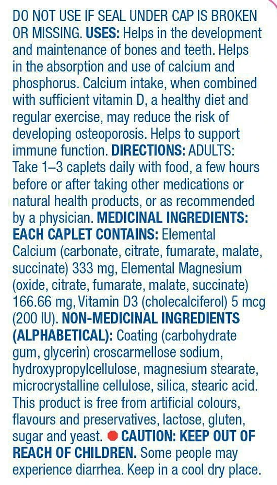 Equate Calcium Magnesium with Vitamin D3