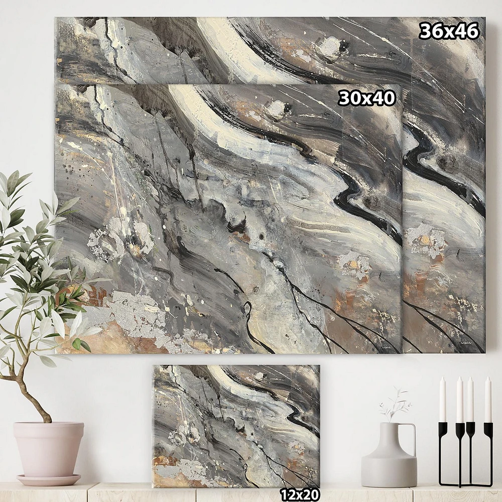 Designart Fire and Ice Minerals II Canvas Wall Art