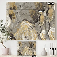 Designart Painted Gold Stone Canvas Wall Art