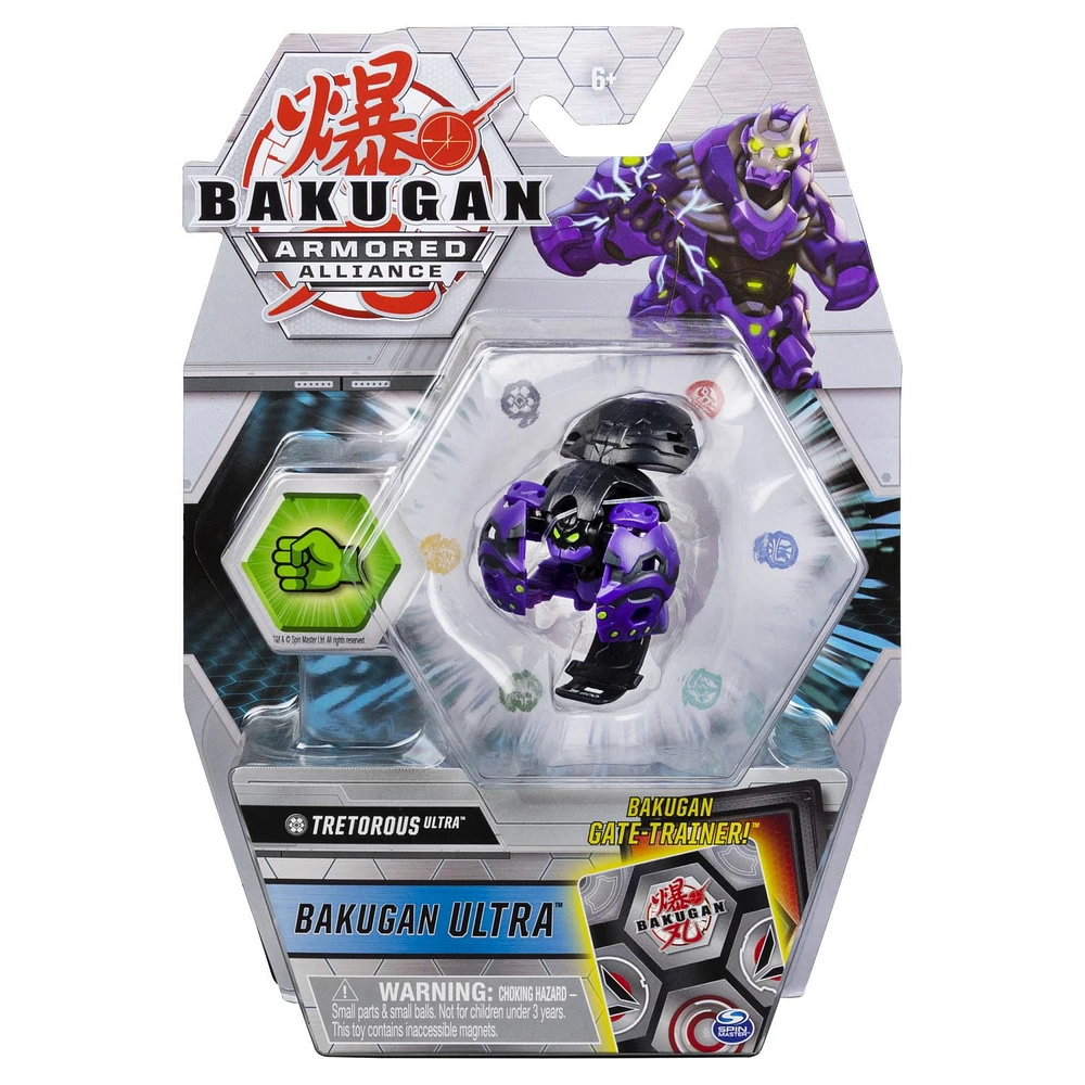 Bakugan Ultra, Tretorous, 3-inch Tall Armored Alliance Collectible Action Figure and Trading Card