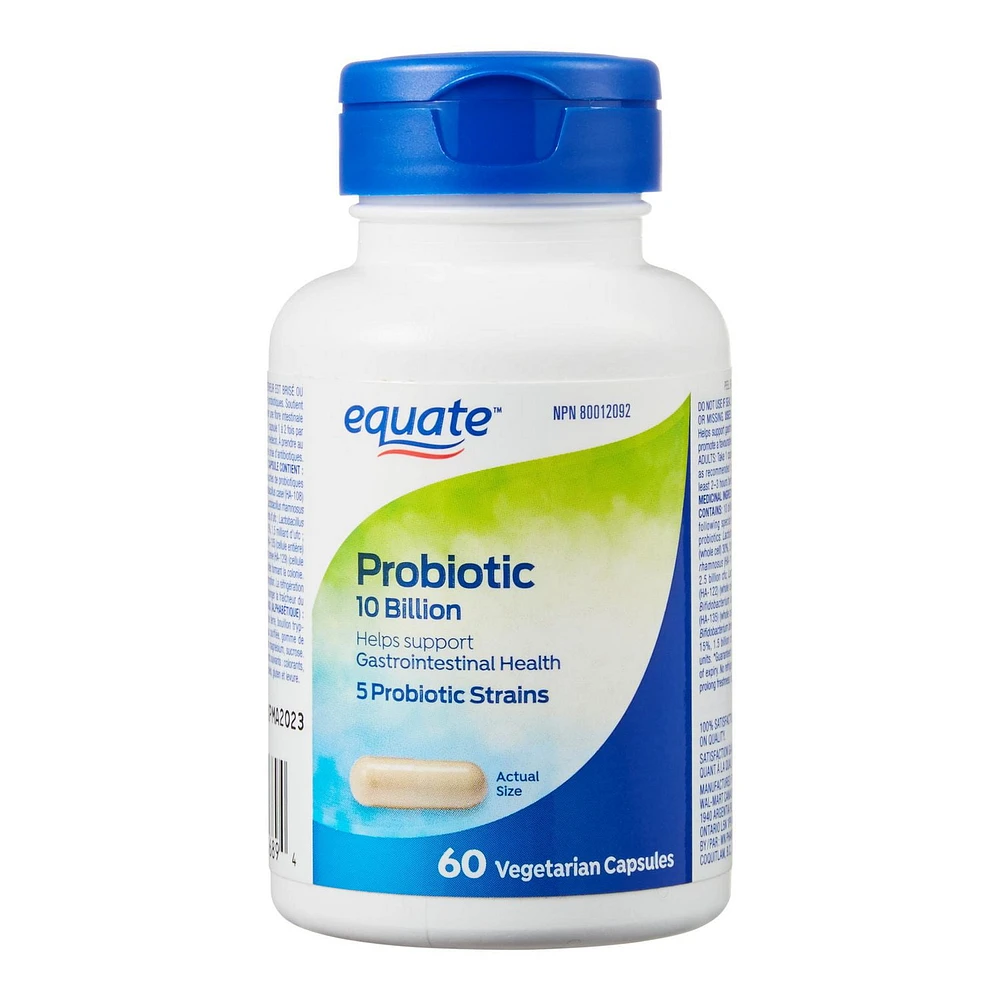 Equate Probiotic 10 Billion, 60 Vegetarian Capsules