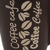 Mainstays Glaze  COFFEE CAFÉ brown 13OZ Mug, Silk Screen with stoneware