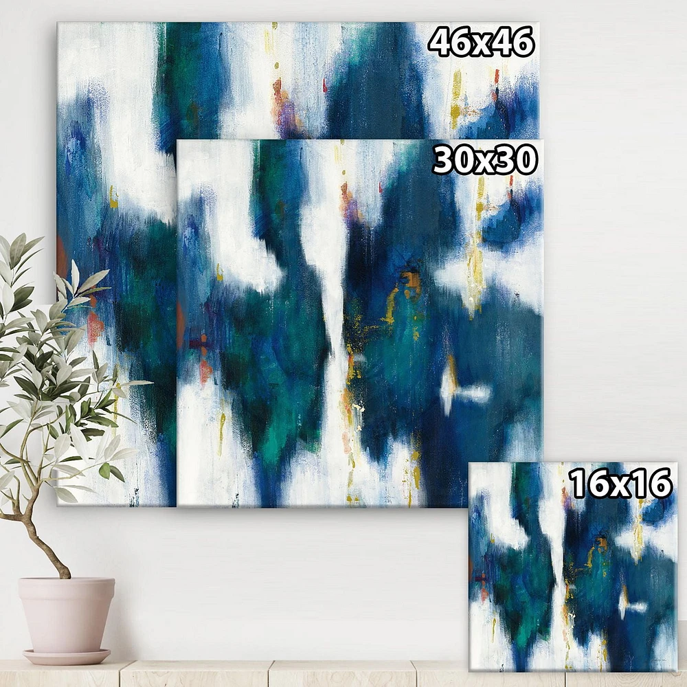 Designart Texture glam bleue I Art mural sur toile