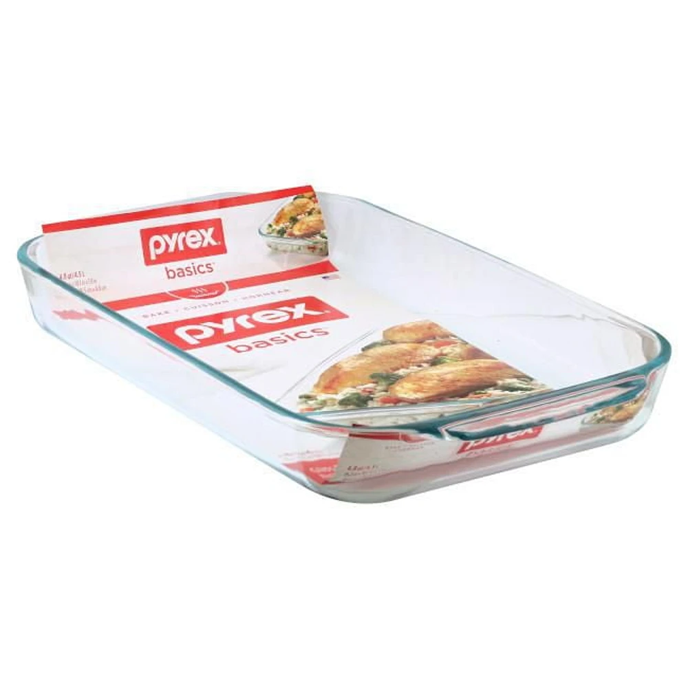 Pyrex® Basics™ Glass Oblong Baking Dish, 4L Glass Oblong Baking Dish