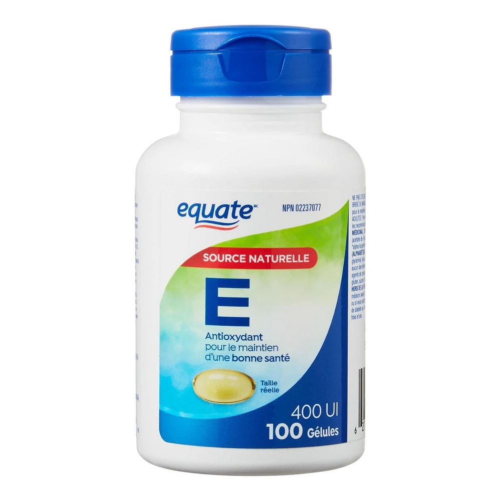 Equate Vitamin E 400 IU, 100 Softgels