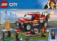 LEGO City Fire Chief Response Truck 60231 Toy Building Kit, 201 pieces, 2 mini figures