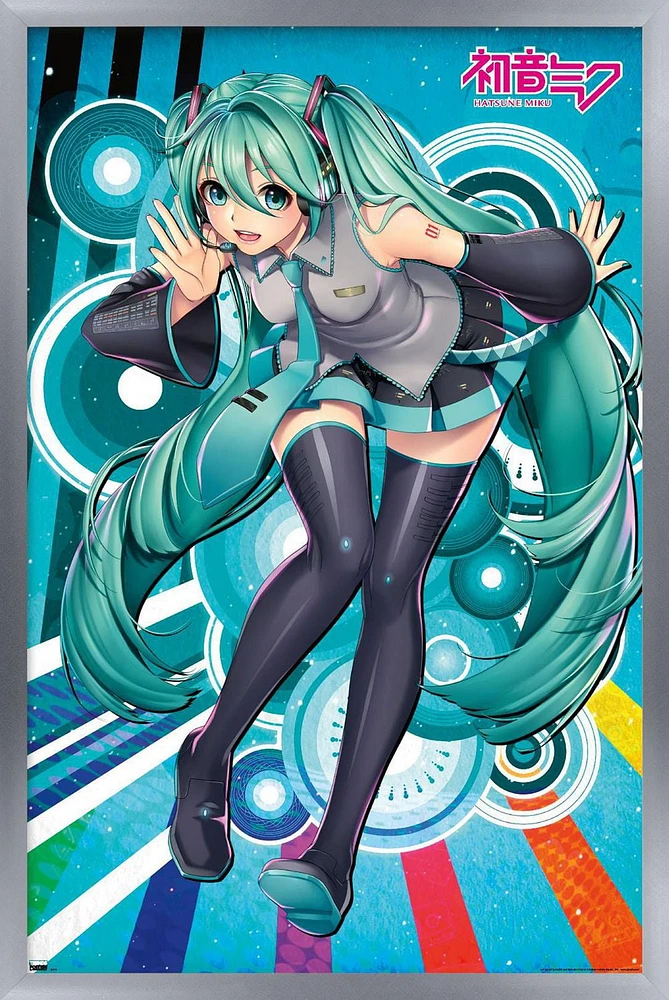 Hatsune Miku - Whisper Wall Poster with Magnetic Frame, 22.375" x 34"