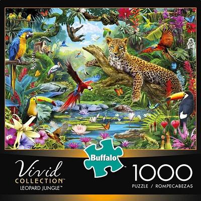 Buffalo Games Vivid Leopard Jungle 1000 Piece Jigsaw Puzzle