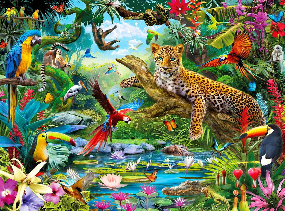 Buffalo Games Le puzzle Vivid Leopard Jungle en 1000 pièces