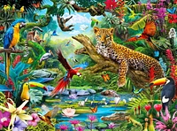 Buffalo Games Vivid Leopard Jungle 1000 Piece Jigsaw Puzzle