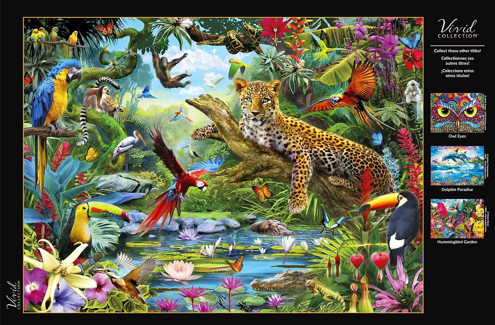 Buffalo Games Le puzzle Vivid Leopard Jungle en 1000 pièces