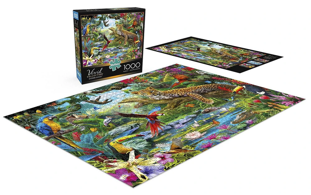 Buffalo Games Le puzzle Vivid Leopard Jungle en 1000 pièces