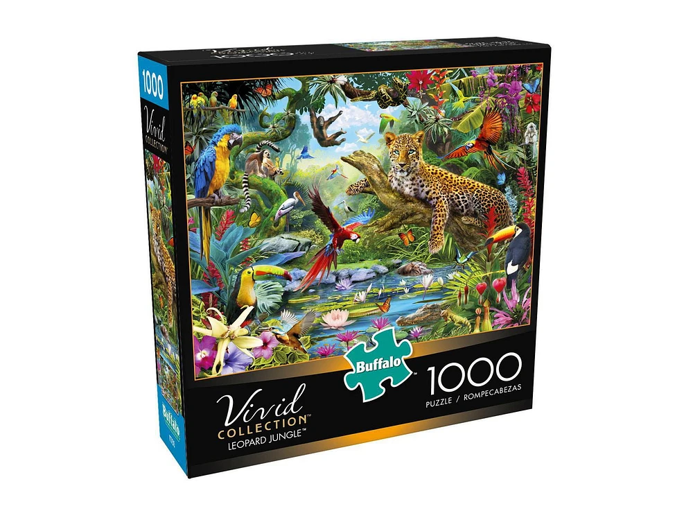 Buffalo Games Le puzzle Vivid Leopard Jungle en 1000 pièces