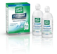 Solution polyvalente pour lentilles cornéennes OPTI-FREE(MD) PureMoist avec HydraGlyde Format double 2 x 300 mL