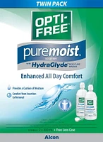 Solution polyvalente pour lentilles cornéennes OPTI-FREE(MD) PureMoist avec HydraGlyde Format double 2 x 300 mL