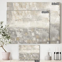 Designart Gray Abstract Watercolor Canvas Wall Art