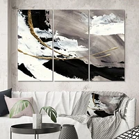 Designart Glam Painted Arcs II Canvas Wall Art