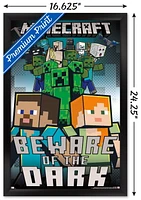 Minecraft - Beware Of The Dark Wall Poster with Magnetic Frame, 22.375" x 34"