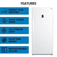 Kenmore 14 Cu. Ft. Convertible Upright Freezer/Refrigerator, Garage-Ready, Frost-Free (390L), White