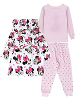 Minnie Mouse Knit Sleep 3 Piece PJ set - Toddler, Sizes 2T-5T
