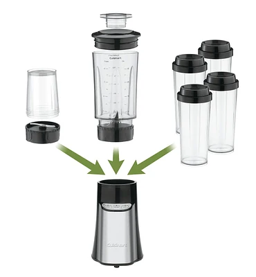 Cuisinart 15 Piece Compact Portable Blending/Chopping System - CPB-300C, 15 Piece