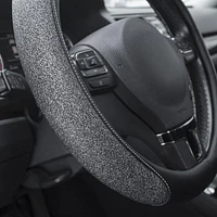 AUTO DRIVE Silver Glitter Steering Wheel Cover