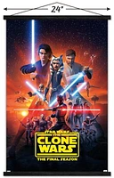 Star Wars: The Clone Wars - Season 7 Key Art Wall Poster with Push Pins, 14.725" x 22.375"