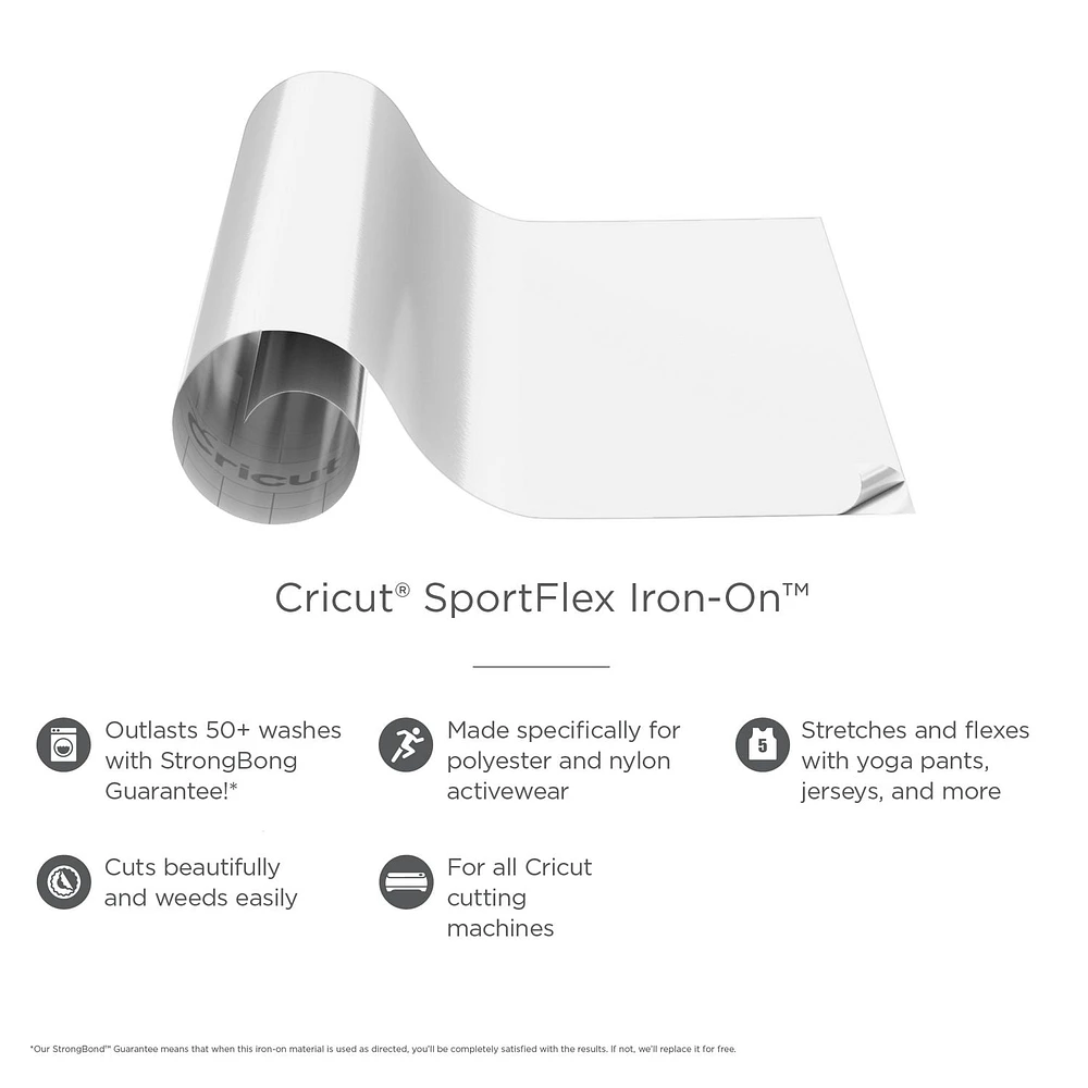 Cricut SportFlex Iron-On, White