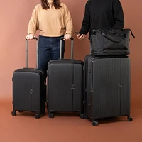 5 Piece Hardside Luggage Set: 28 Inch Spinner Suitcase, 24 Inch Rolling Luggage, 20" Carry-On Suitcase, Toiletry Kit & Expandable Tote Bag