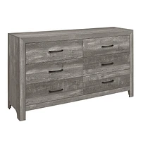 Topline Home Furnishings Rustic Grey Dresser