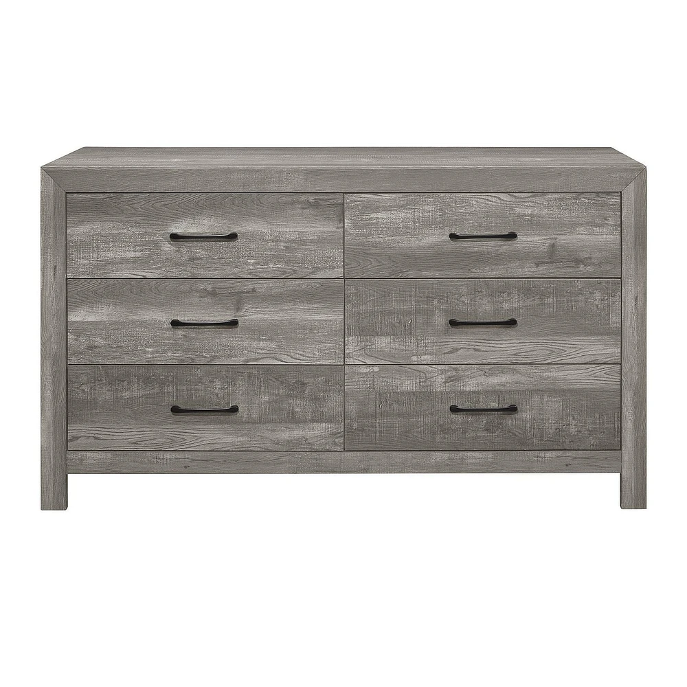 Topline Home Furnishings Rustic Grey Dresser