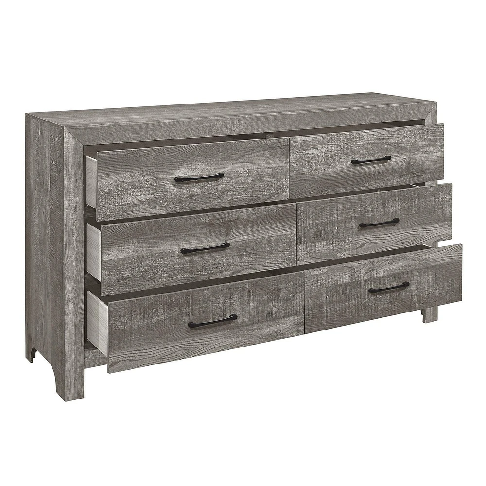 Topline Home Furnishings Rustic Grey Dresser