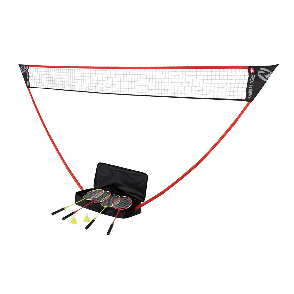 Ensemble de badminton 4 joueurs noir / rouge ZUME GAMES