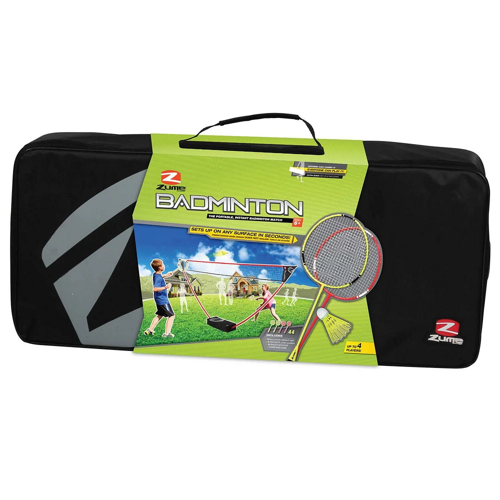 Ensemble de badminton 4 joueurs noir / rouge ZUME GAMES