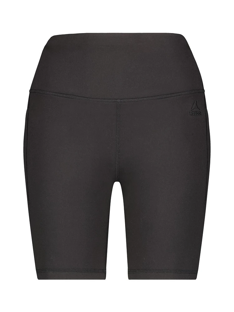 Reebok Women’s ‘Reflex’ High-Rise 7” Inseam Biker Shorts with Pockets