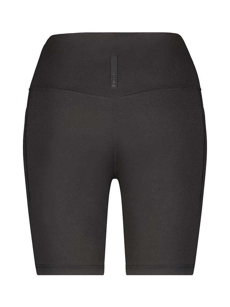 Reebok Women’s ‘Reflex’ High-Rise 7” Inseam Biker Shorts with Pockets